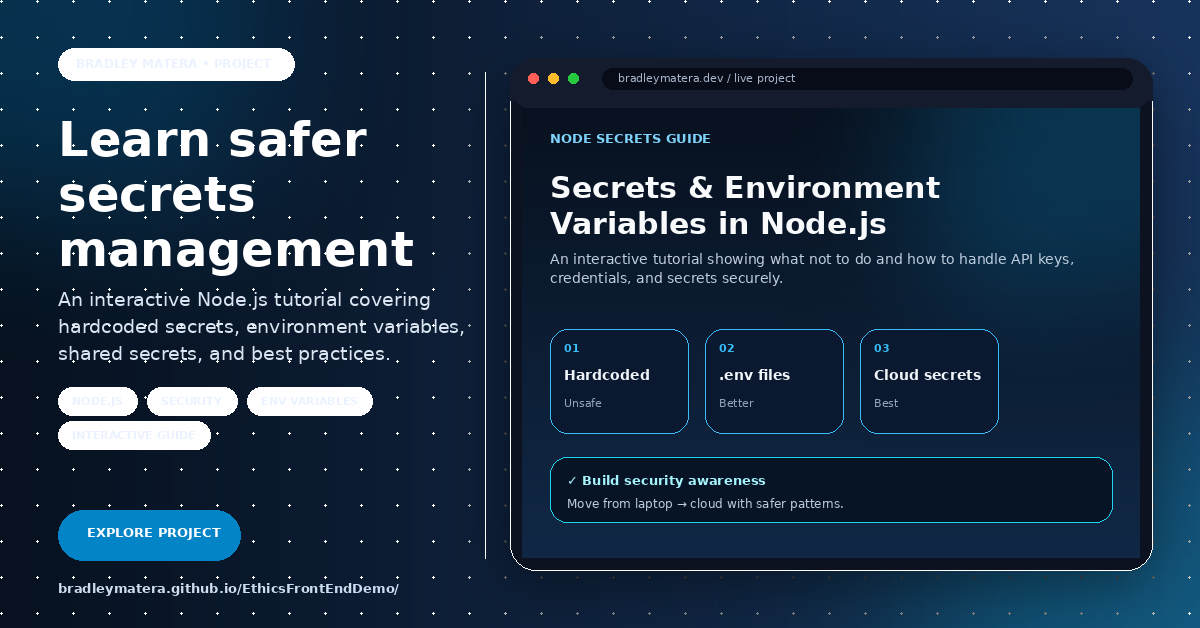 Node.js Secrets and Environment Variables Guide